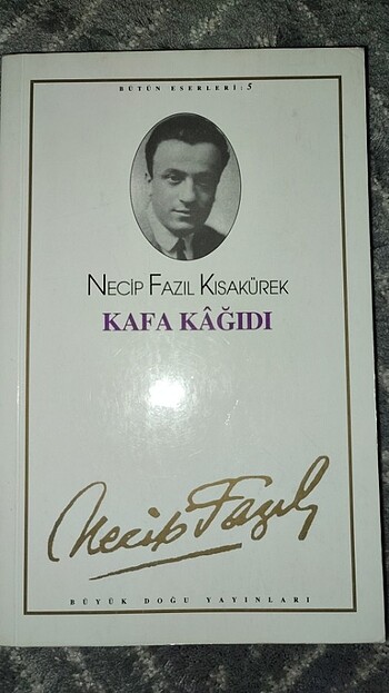 Necip Fazıl Kısakürek kafa kağıdı 