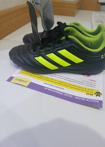 Adidas Siyah Sari Erkek Futbol Ayakkabisi Adidas Cocuk İcin