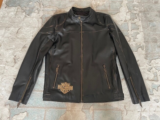 Hakiki Gerçek Deri Harley Davidson Mont