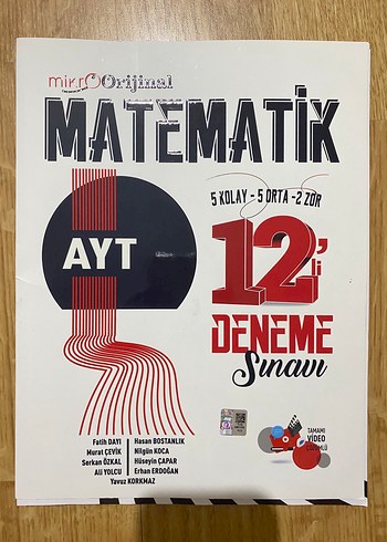 AYT Matematik 12'li Deneme Sınavı Mikro Orjinal Yayınları