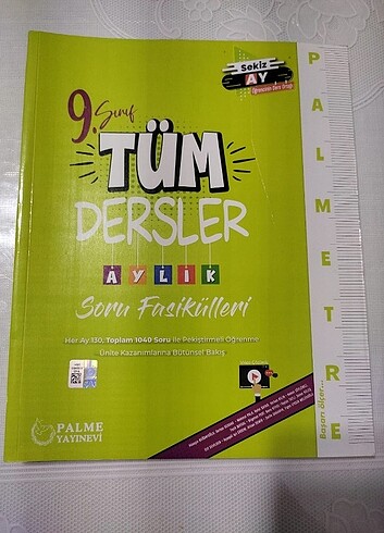 Palme Yayınevi 9.sınıf Tüm Dersler Soru Fasikülleri 