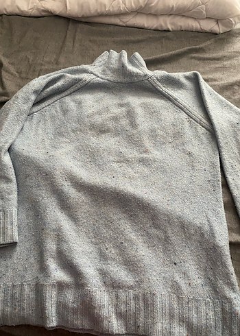 Gri Kadın Yün Balıkçı Yaka Kazak - Görsel 2