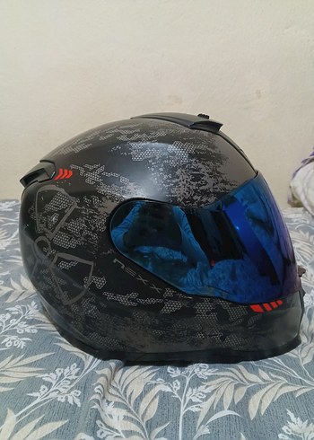 Nexx Desenli Siyah Motosiklet Kaskı, Tokalı - Görsel 2