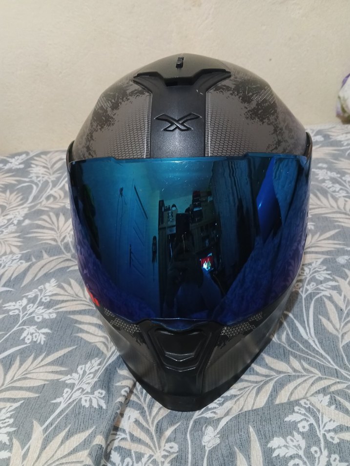 Nexx Desenli Siyah Motosiklet Kaskı, Tokalı - Görsel 5