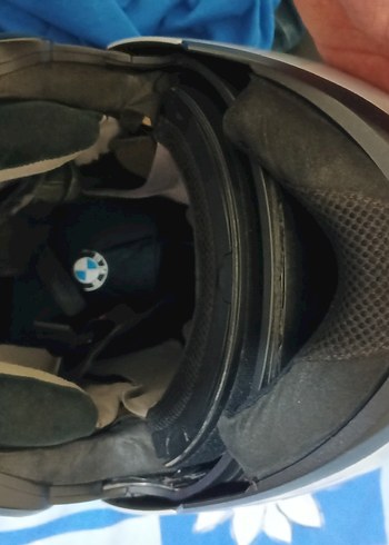 BMW Minimalist Beyaz Motosiklet Kaskı - Görsel 4