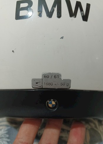 BMW Beyaz Minimalist Motosiklet Kaskı - Görsel 13