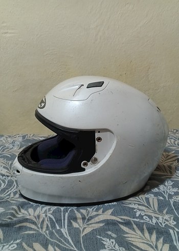 Hjc Beyaz Seramik Motosiklet Kaskı Velcro - Görsel 4