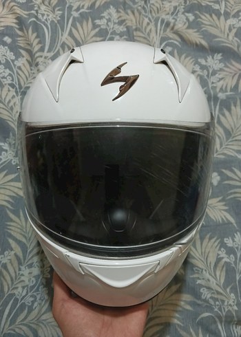 Scorpion Beyaz Seramik Motosiklet Kaskı - Görsel 2