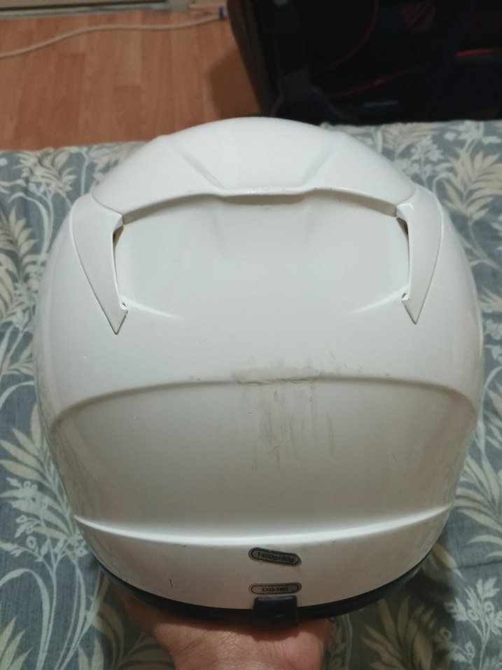 Scorpion Beyaz Seramik Motosiklet Kaskı - Görsel 5