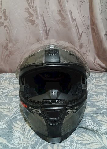 Nexx Kilitli Siyah Desenli Grunge Punk Motosiklet Kaskı - Görsel 4