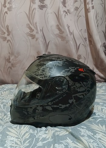 Nexx Kilitli Siyah Desenli Grunge Punk Motosiklet Kaskı - Görsel 3