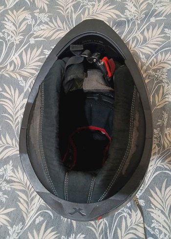 Nexx Kilitli Siyah Desenli Grunge Punk Motosiklet Kaskı - Görsel 6