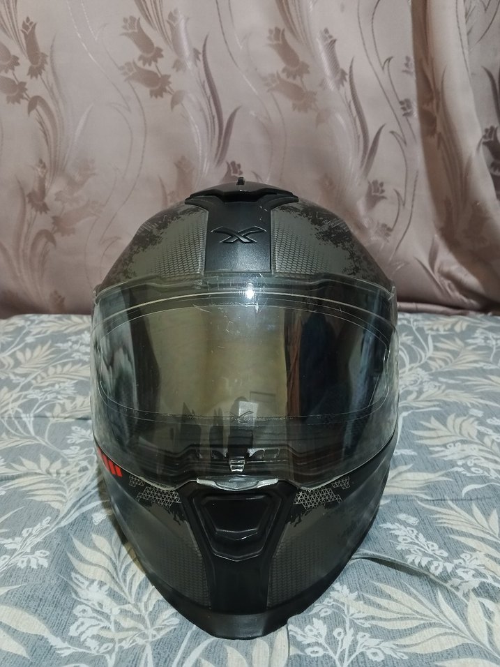 Nexx Kilitli Siyah Desenli Grunge Punk Motosiklet Kaskı - Görsel 5