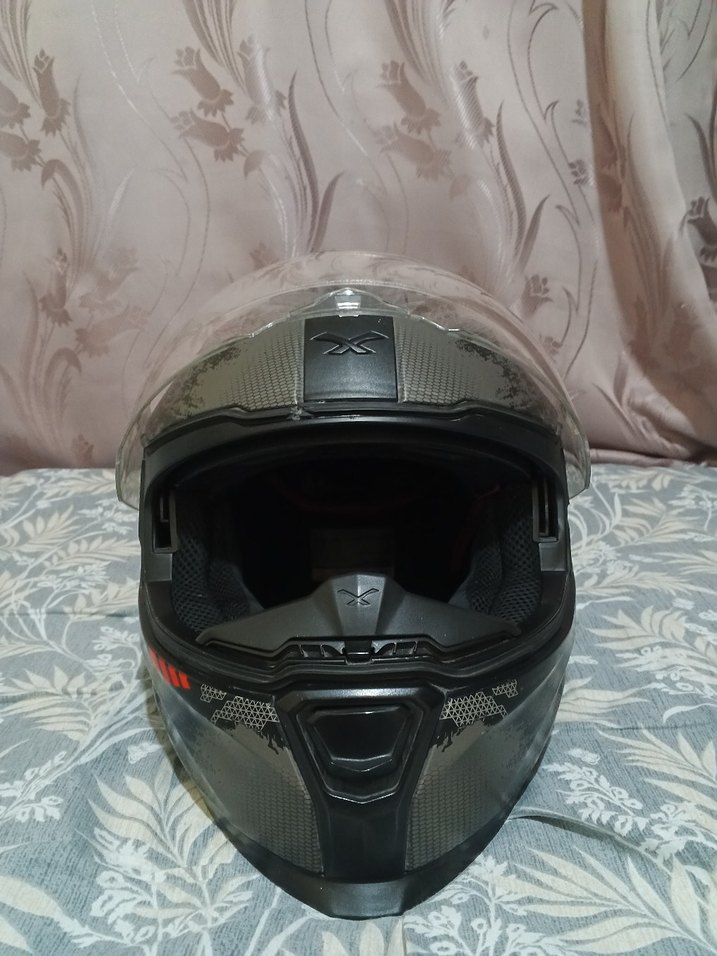 Nexx Kilitli Siyah Desenli Grunge Punk Motosiklet Kaskı - Görsel 4