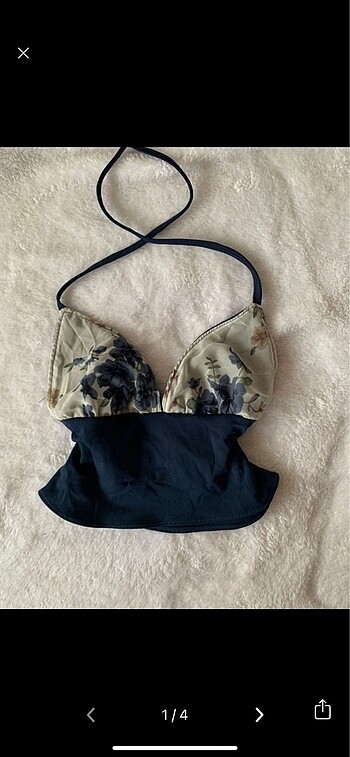 Lolita lacivert crop top