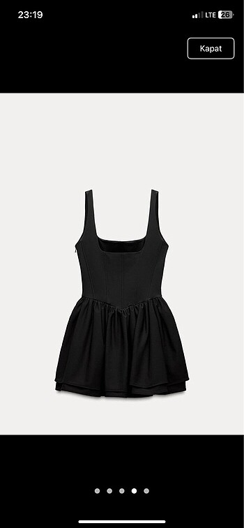 Zara Zara viral elbise siyah