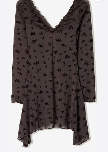 Bershka desenli mini elbise - Görsel 3