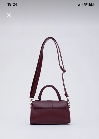 Bordo  Suni Deri Çanta - Görsel 4