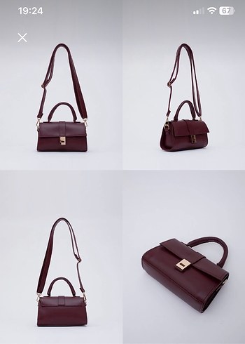 Bordo  Suni Deri Çanta - Görsel 8