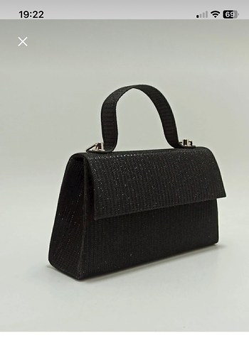 Simli siyah abiye çanta - Görsel 2