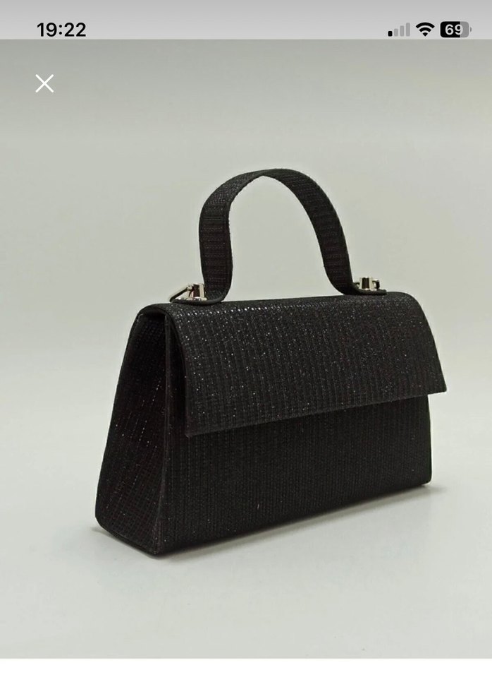 Simli siyah abiye çanta - Görsel 2