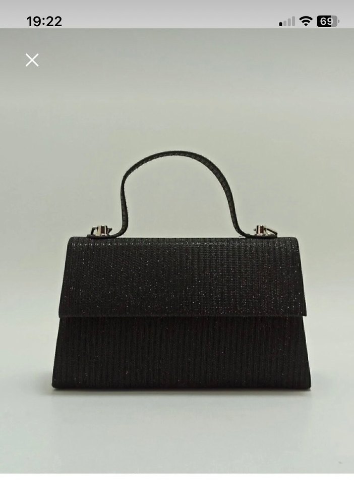 Simli siyah abiye çanta - Görsel 3