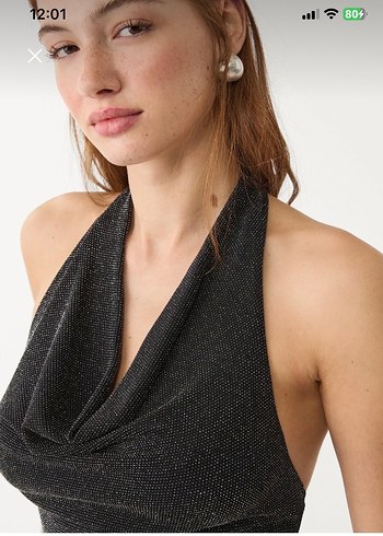 Stradivarius Simli boyundan bağlamalı top - Görsel 3