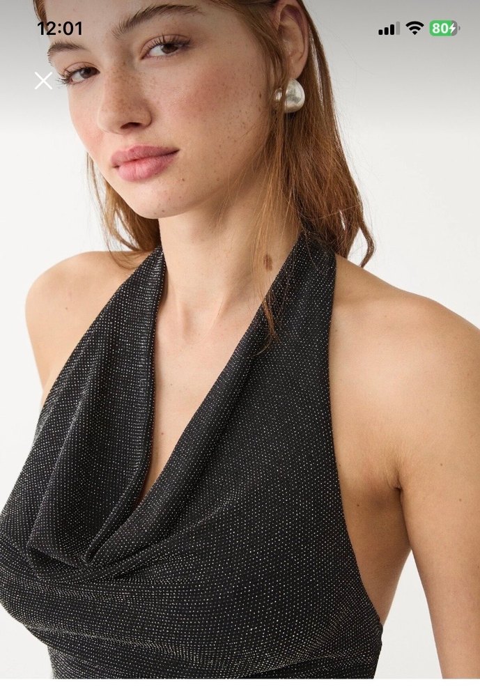 Stradivarius Simli boyundan bağlamalı top - Görsel 3