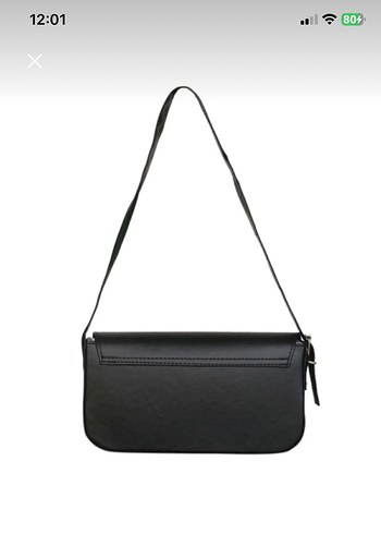 Siyah Kapaklı Baget Çanta Vicky Modeli - Görsel 2