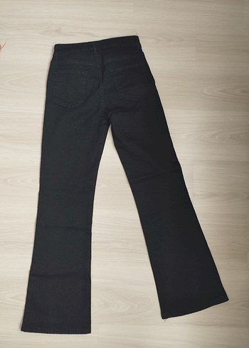 Siyah Kadın pantolon İspanyol paça - Görsel 10