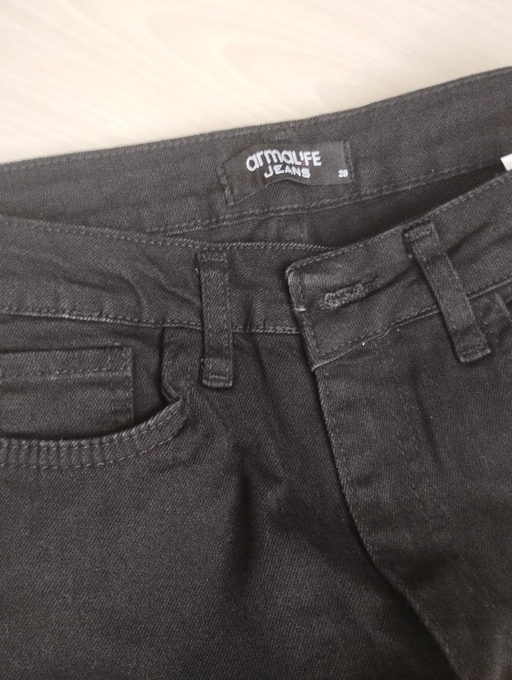 Siyah Kadın pantolon İspanyol paça - Görsel 4