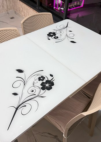 Diğer Beyaz, Baskılı, Açılabilir Modern Masa