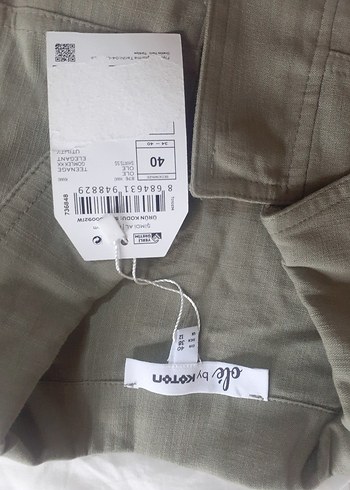 Yeşil keten ceket - Görsel 2