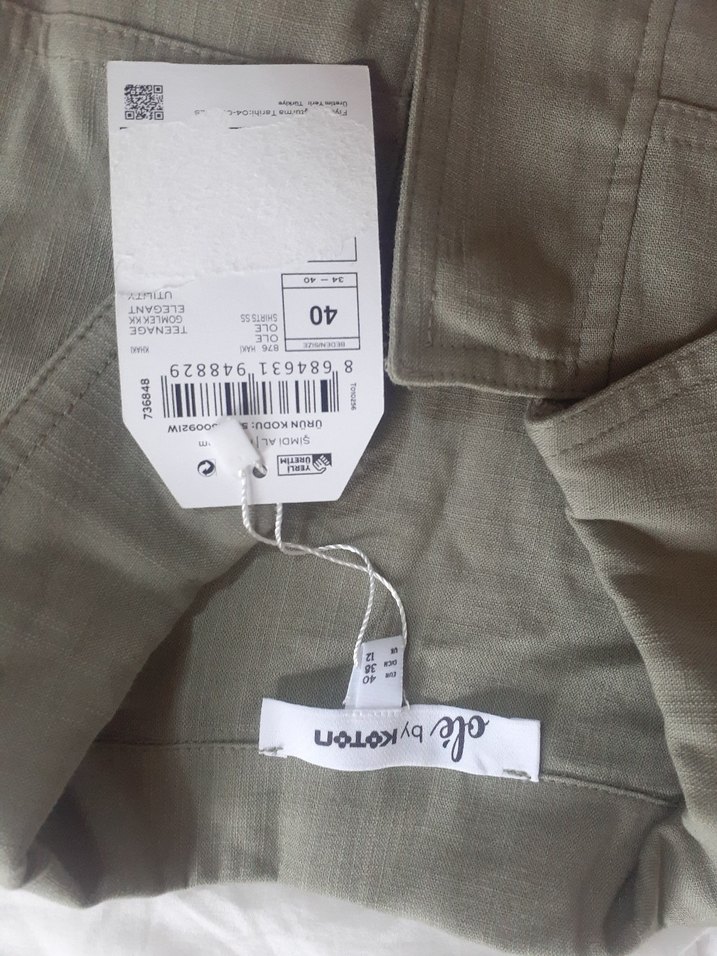 Yeşil keten ceket - Görsel 2