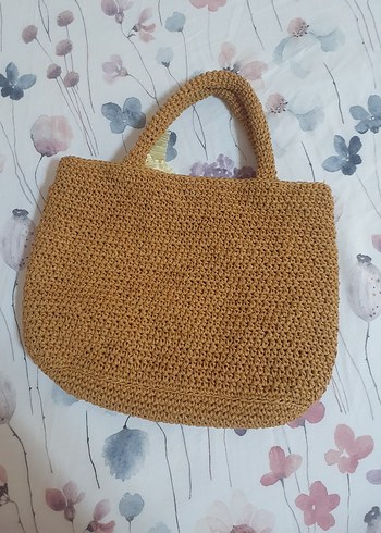 Bej Örgü el yapımı  Kadın Çanta - Görsel 2