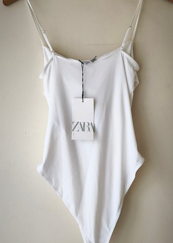 Zara Beyaz İnce Askılı Body