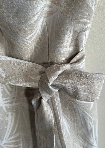 Bej Straplez Kemerli Mini Tulum - Görsel 3