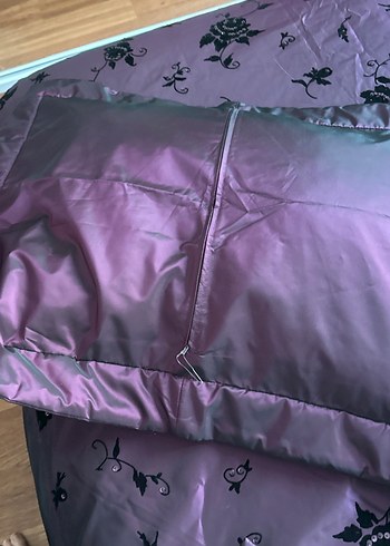 Mor Nakışlı Yatak Örtüsü Kervan marka - Görsel 6