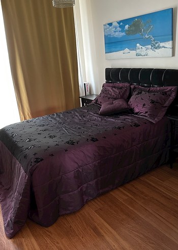 Mor Nakışlı Yatak Örtüsü Kervan marka - Görsel 9