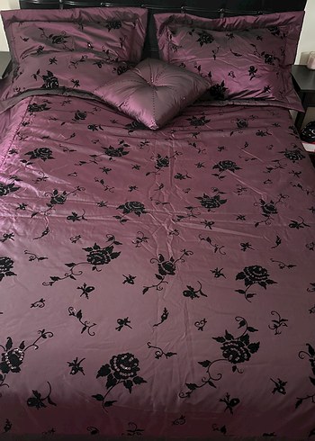 Mor Nakışlı Yatak Örtüsü Kervan marka - Görsel 8