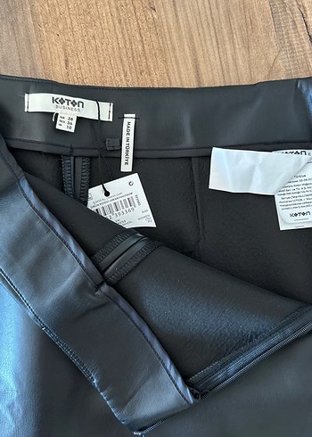 Deri Siyah Mini Etek - Görsel 4