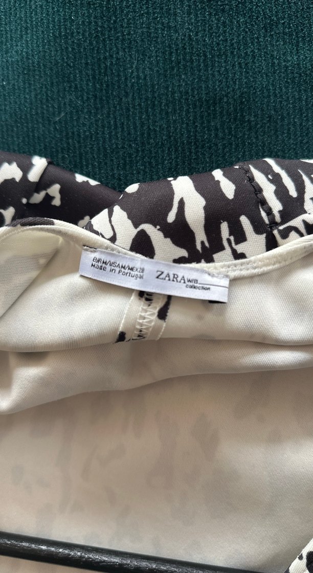 Kadın Siyah Beyaz Yılan Desenli Kalem Elbise - Görsel 5