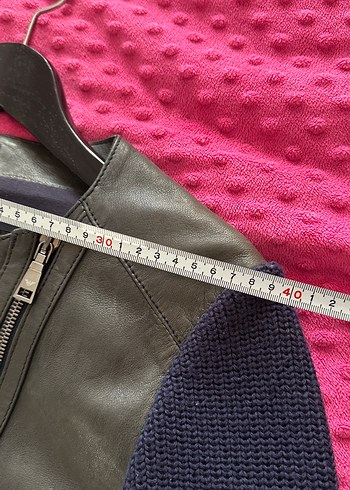 Kürk Detaylı Deri Biker Kadın Ceket - Görsel 7