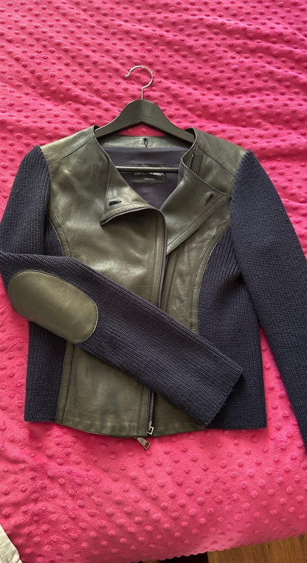 Kürk Detaylı Deri Biker Kadın Ceket - Görsel 5