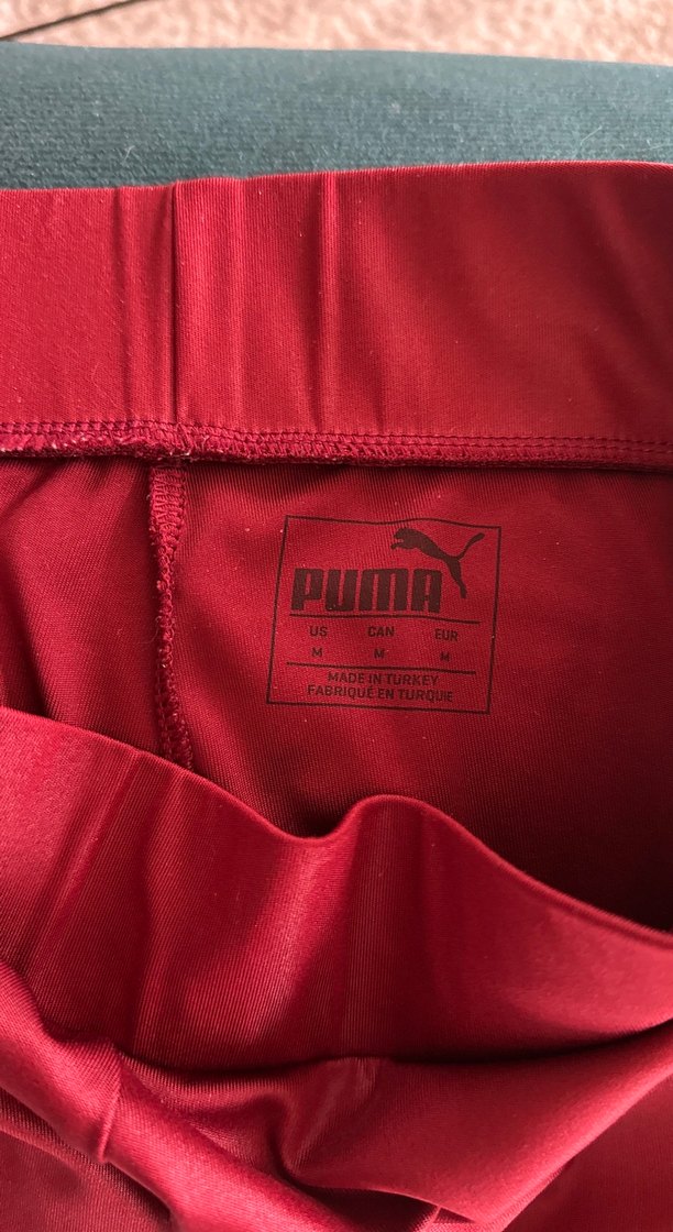 Bordo Saten Görünümlü Kadın Tayt - Görsel 3