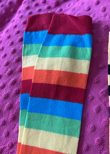 Çizgili Çok Renkli çorap - Görsel 3