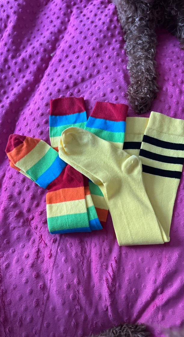 Çizgili Çok Renkli çorap - Görsel 4