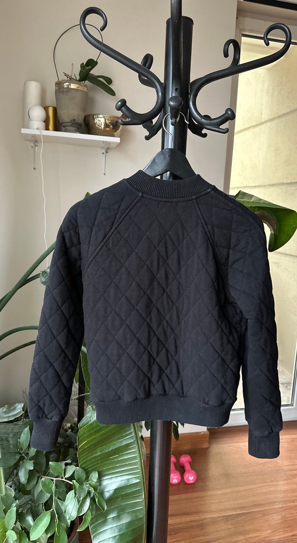 Siyah Kadın Fermuarlı Bomber Ceket - Görsel 2