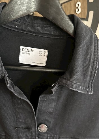 Siyah Düğmeli Kadın Denim Ceket - Görsel 3