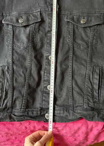 Siyah Düğmeli Kadın Denim Ceket - Görsel 5